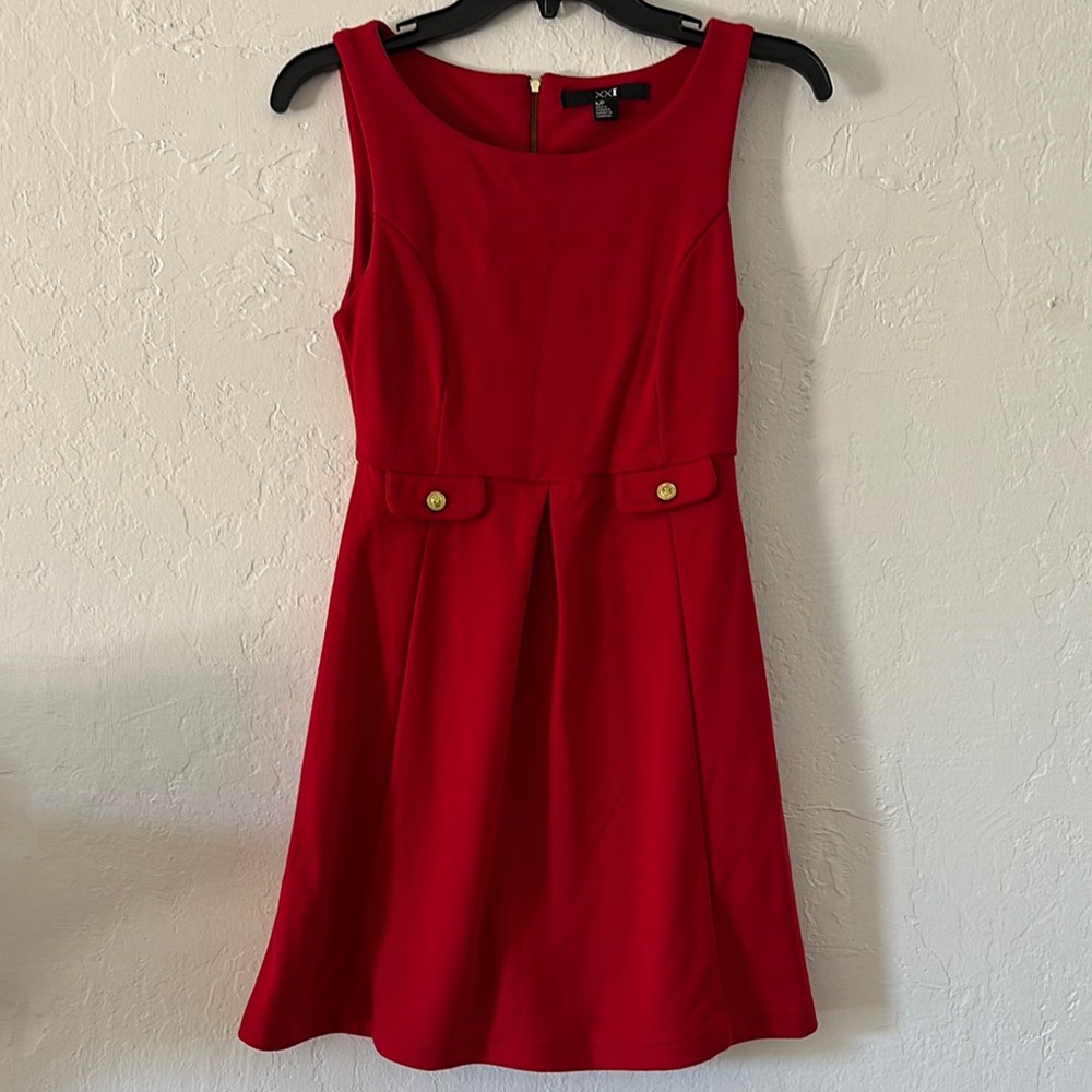 Forever 21 Red Sleeveless A-Line Mini Dress